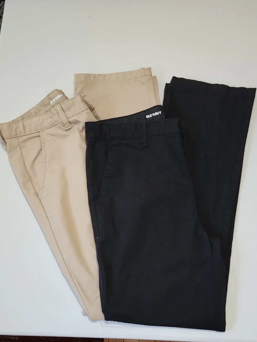 2 pairs EUC Sz14Y Old Navy Chinos in Black and Khaki